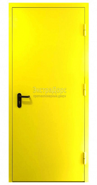Противопожарная дверь EI 45 желтая дымогазонепроницаемая металлическая в Ступино  купить