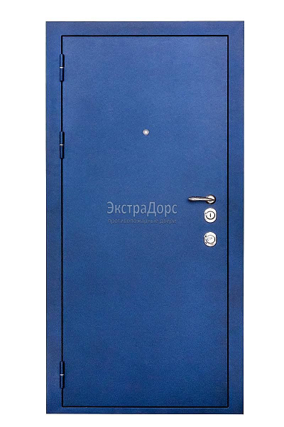 Противопожарная уличная дверь металлическая утепленная EIW 60 синяя глухая однопольная в Ступино  купить